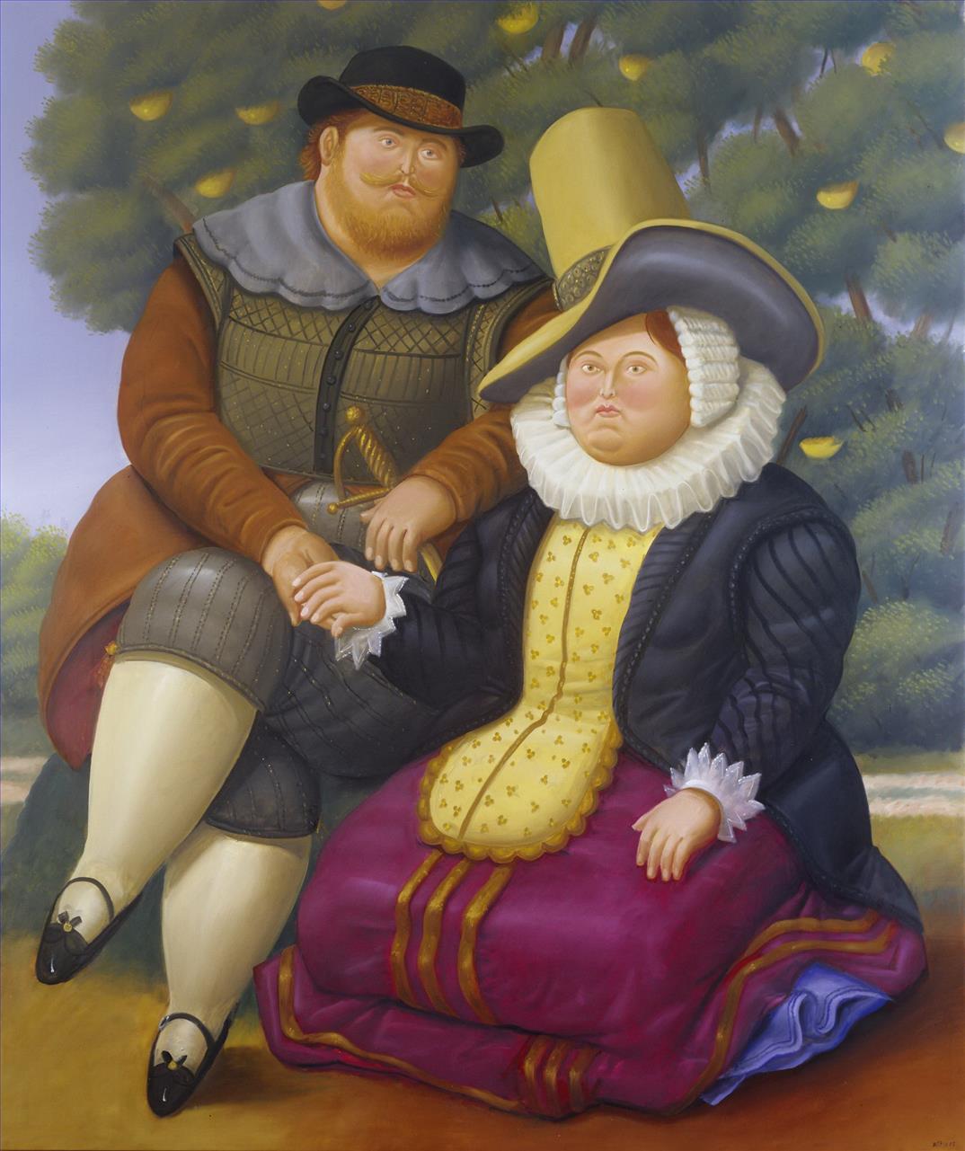Rubens und seine Frau 2 Fernando Botero Ölgemälde